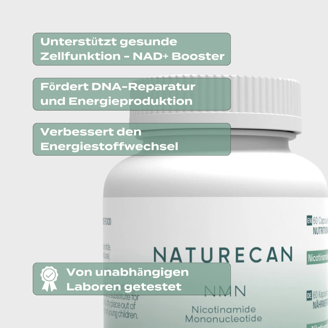 NMN Supplement | 60 Kapseln | 99% Reinheit | NAD+