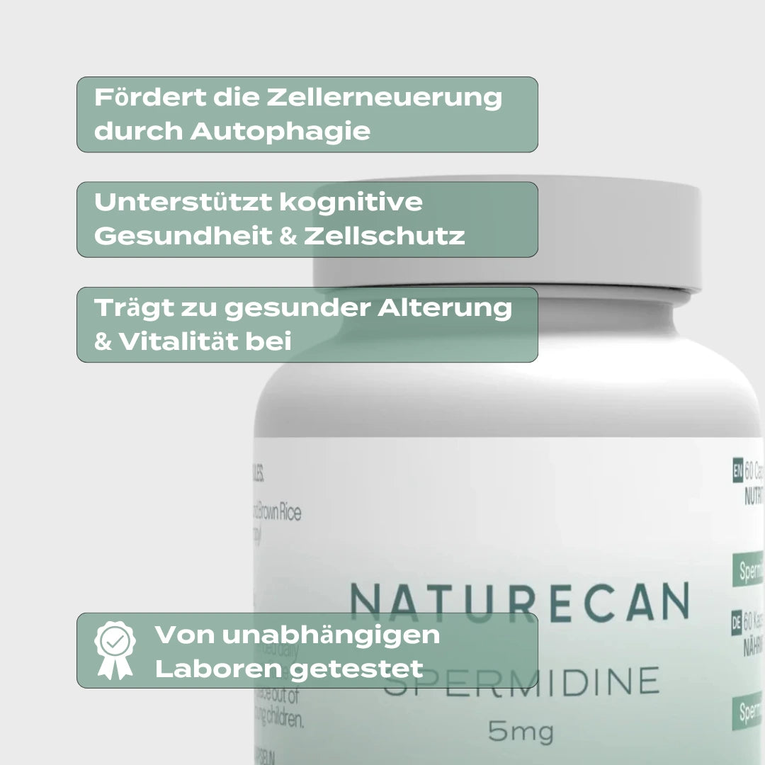 Spermidin Supplement | 5 mg | Zellschutz & Langlebigkeit