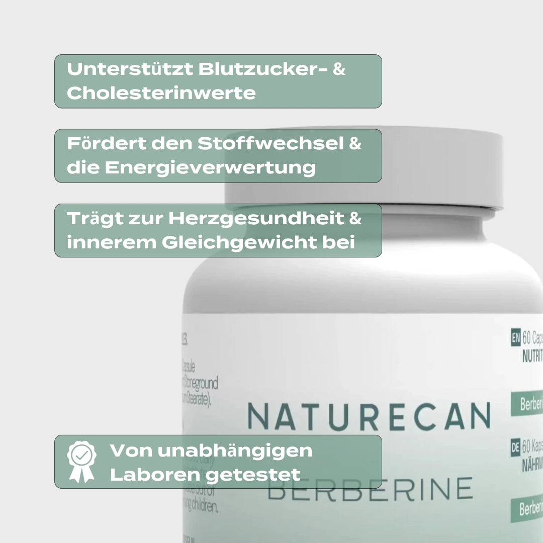Berberin Supplement | 500 mg | Blutzucker & Cholesterin