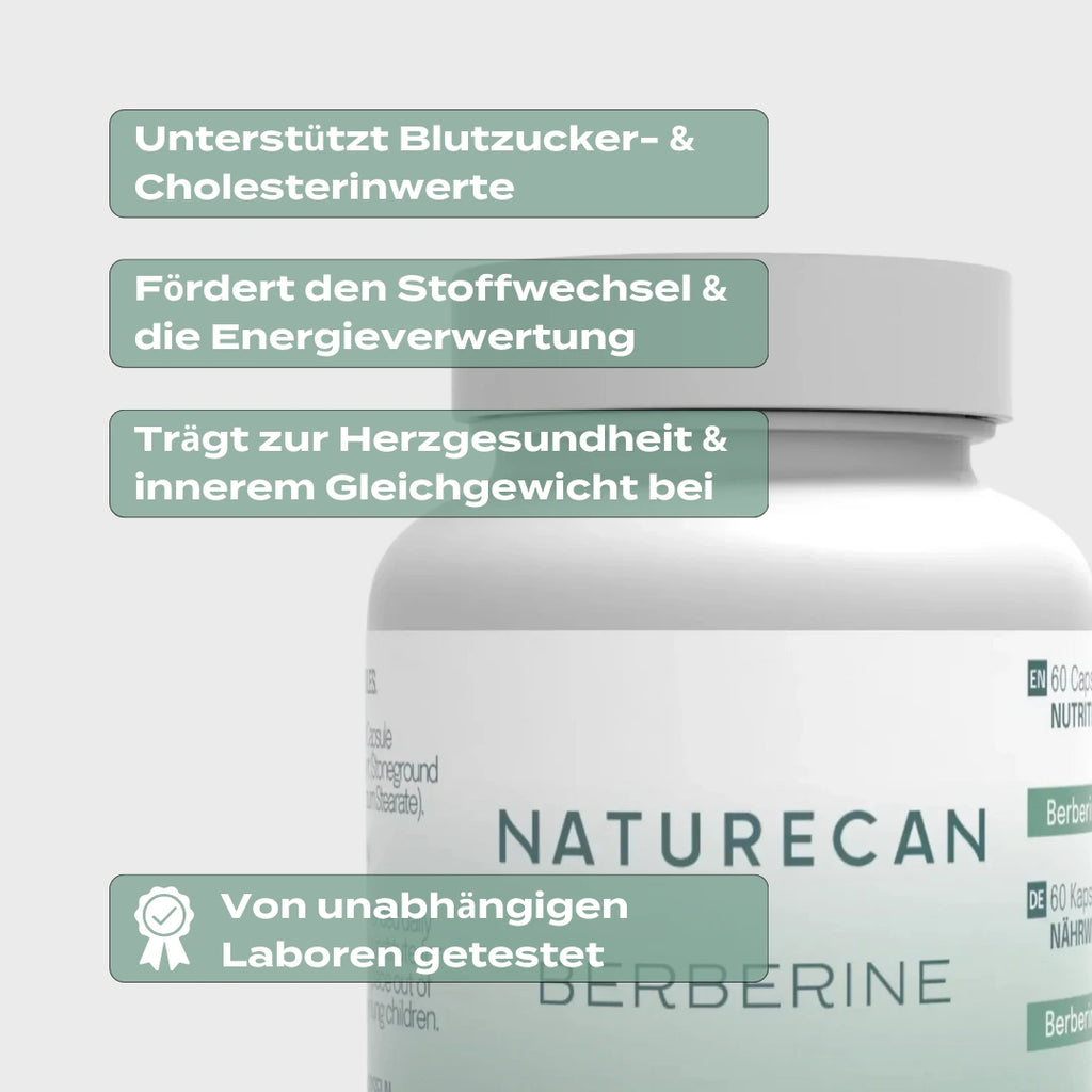 Berberin Supplement | 500 mg | Blutzucker & Cholesterin